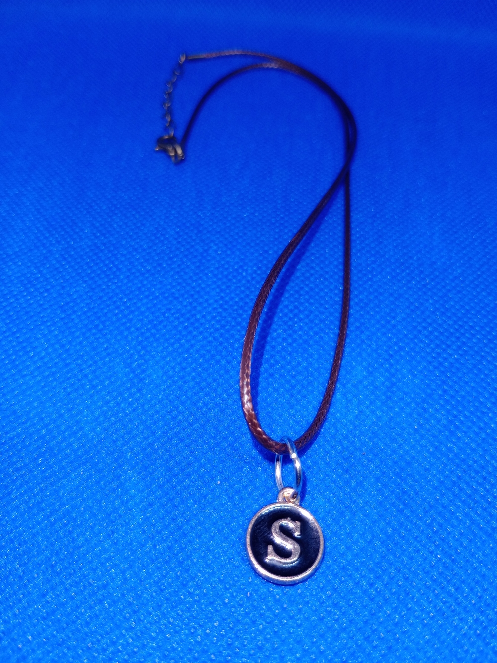 Initials 'S' Cord Necklace